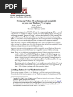 Setting Python For Windows