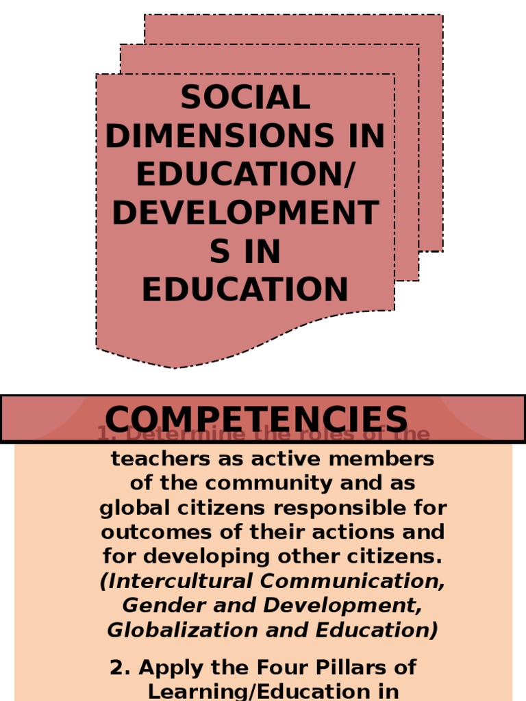 Social Dimensions in Education and Development | PDF | Gender | Gender ...