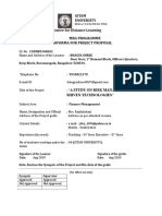 Gitam University Centre For Distance Learning Mba Programme Proforma For Project Proposal