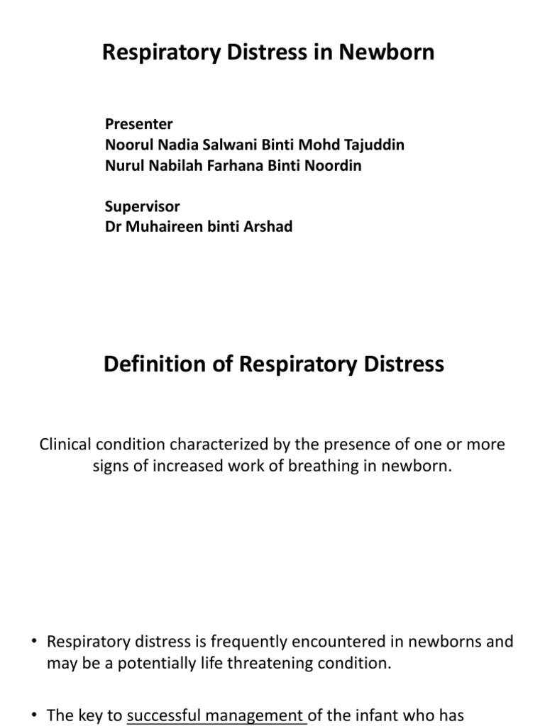 Respiratory Distress in Newborn | PDF | Lung | Pneumonia