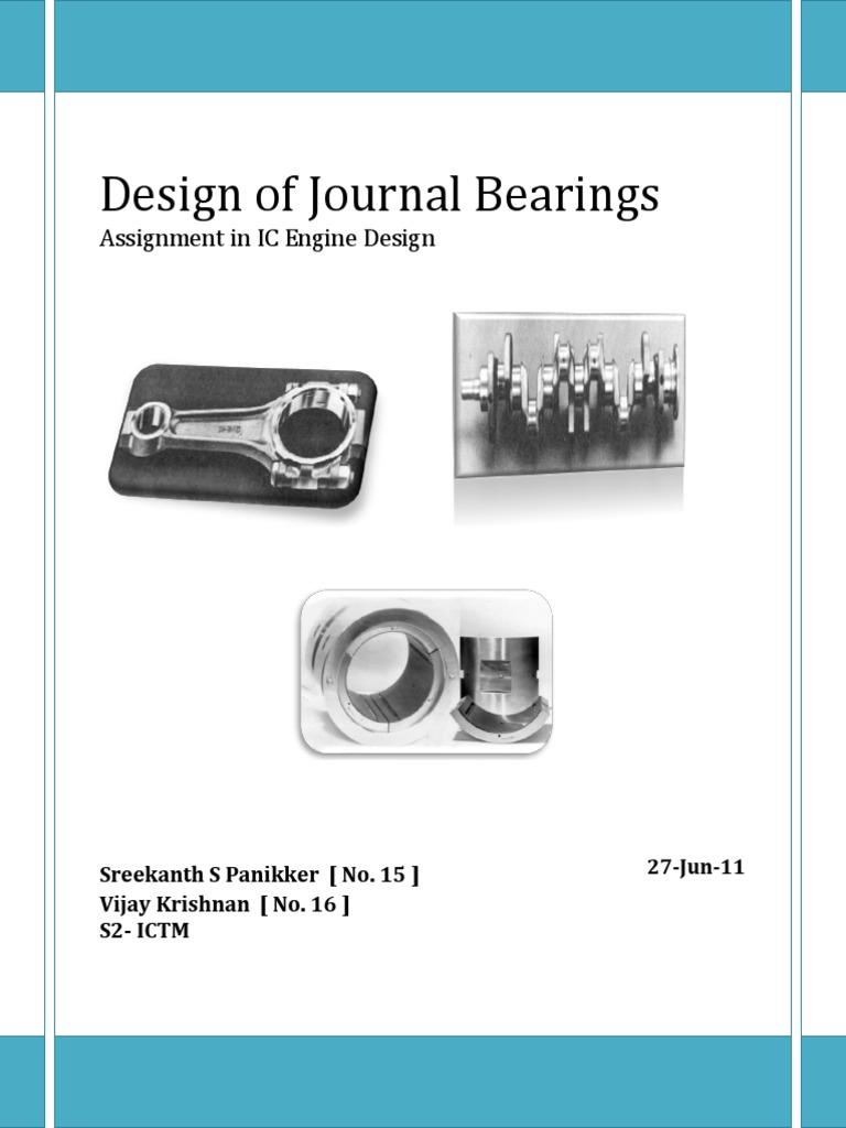 Design of Journal Bearings PDF PDF Bearing (Mechanical) Lubricant