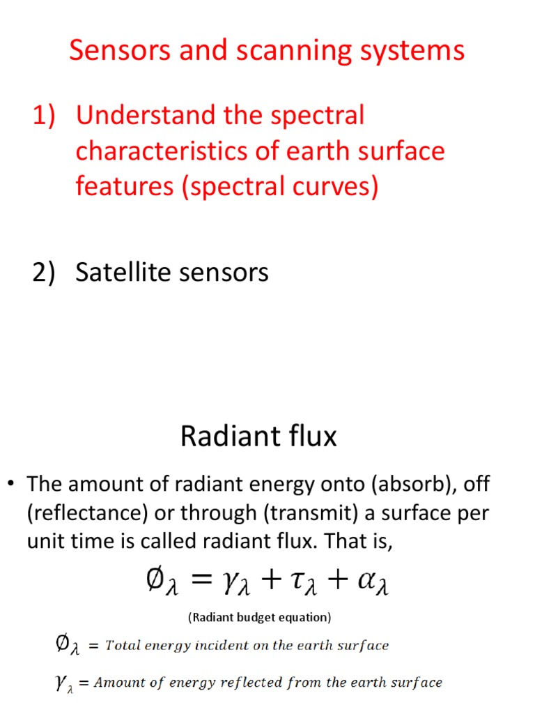 About Sensors in Remote Sensing | PDF | Infrared | Electrodynamics