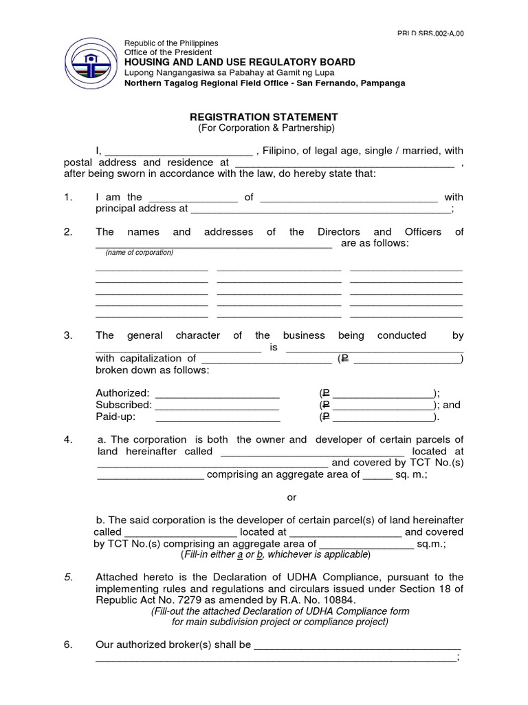 Sworn Certificate Hlurb PDF Virtue Social Institutions