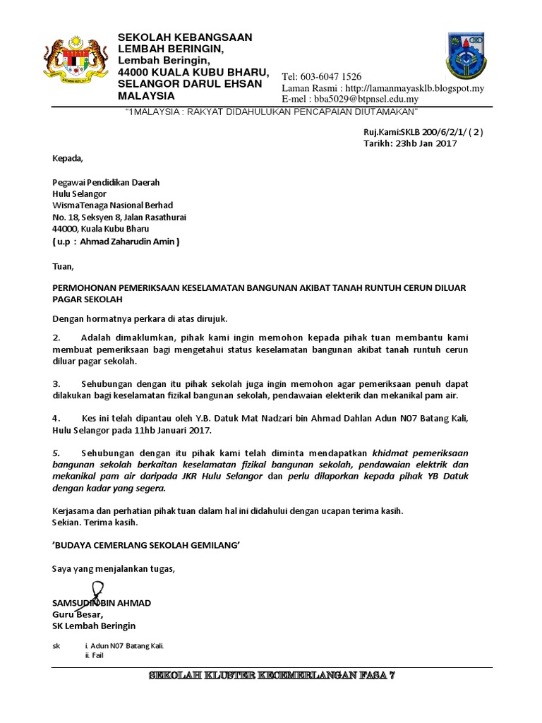 Mohon Pemeriksaan Bangunan For more information and source see on this link.