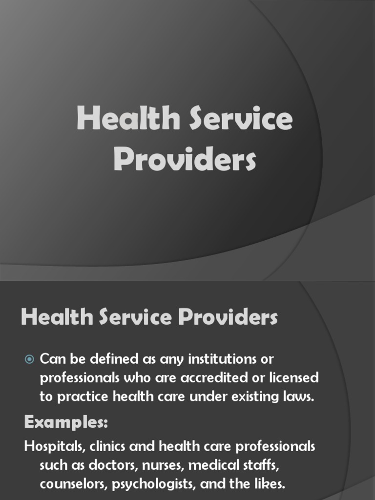 Health Care Providers PDF Health Professional Health Care
