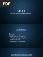 UNIT-1: Computer Operation and Number System