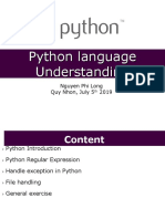 Python Language Understanding: Nguyen Phi Long Quy Nhon, July 5 2019