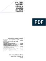 Cargador JD 744H Funcionamiento y Pruebas Sistema Eléctrico