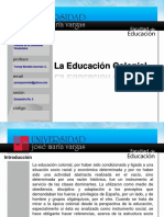 La Educacion Colonial