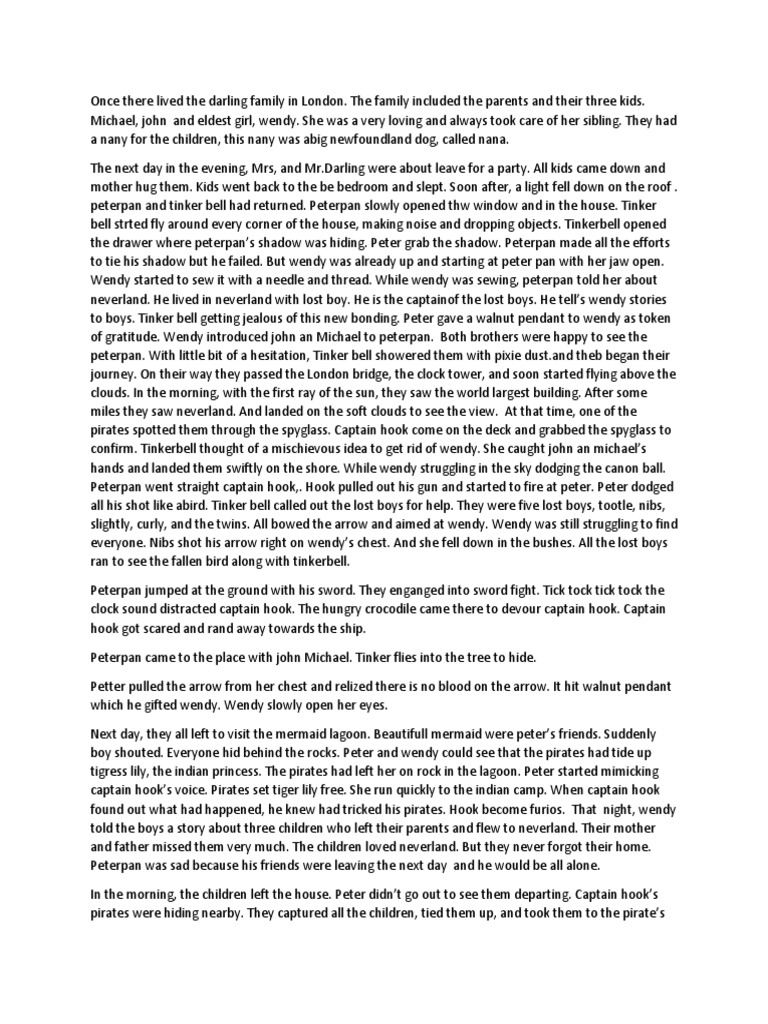 Peter Pan | PDF | Lost Boys (Peter Pan) | Neverland