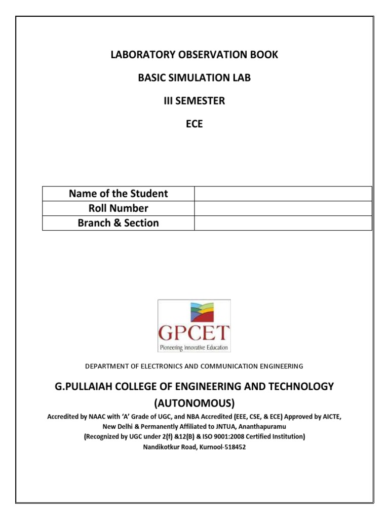 BS Lab Manual R18 PDF PDF Matlab Matrix (Mathematics)