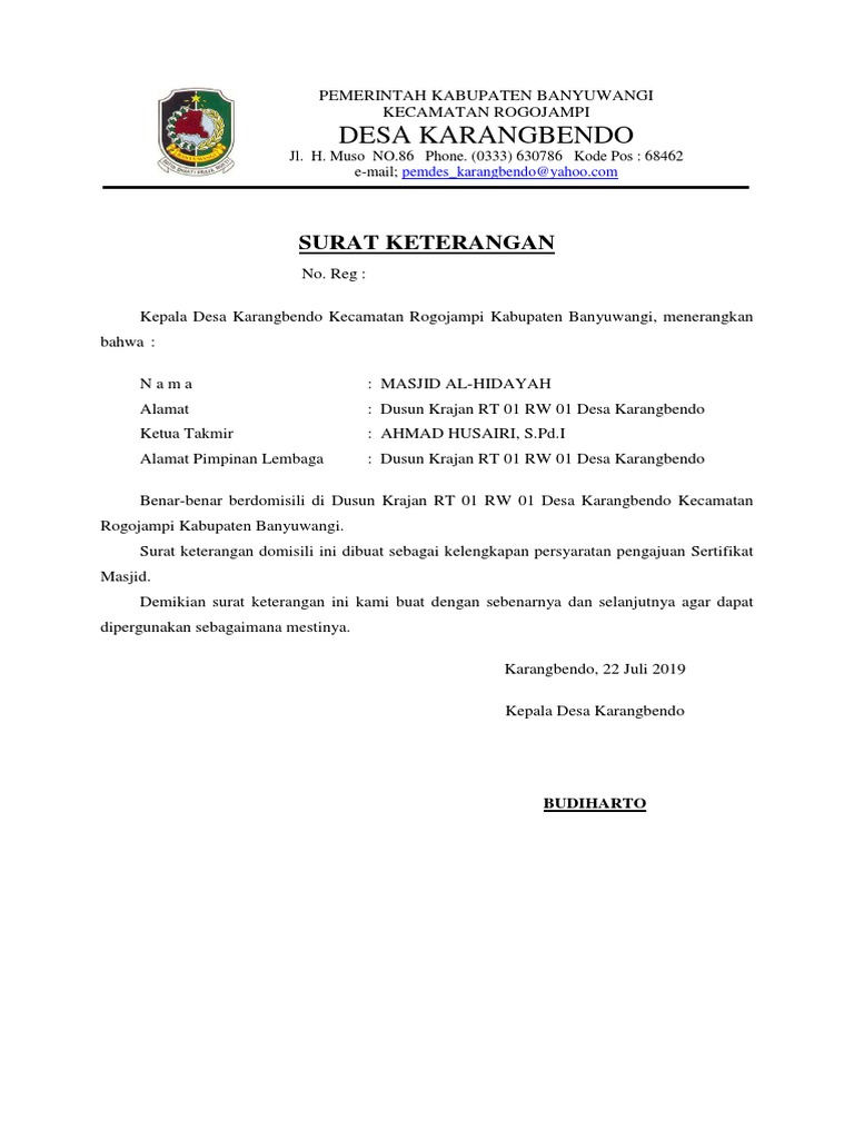 14++ Contoh surat domisili madin terbaru terbaik