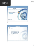 Lists & Tables: ITEC229 Client-Side Internet and Web Programming