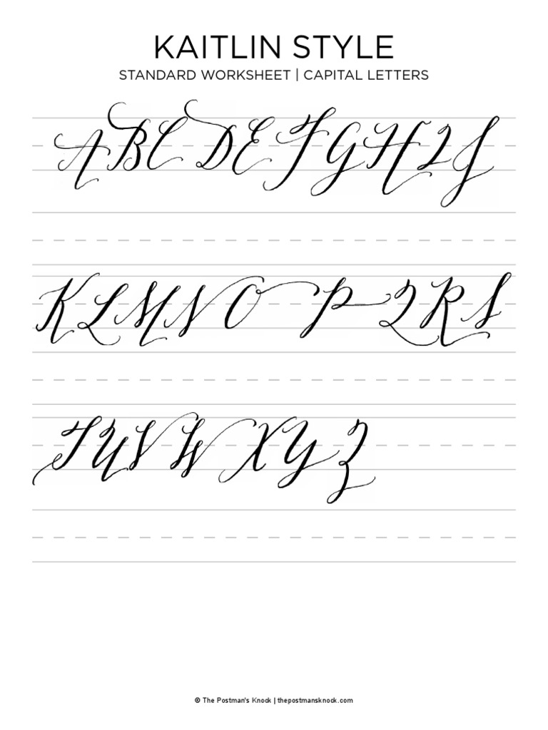Kaitlin Style: Standard Worksheet - Capital Letters | PDF