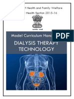 Model Curriculum Handbook for Dialysis Therapy Technology