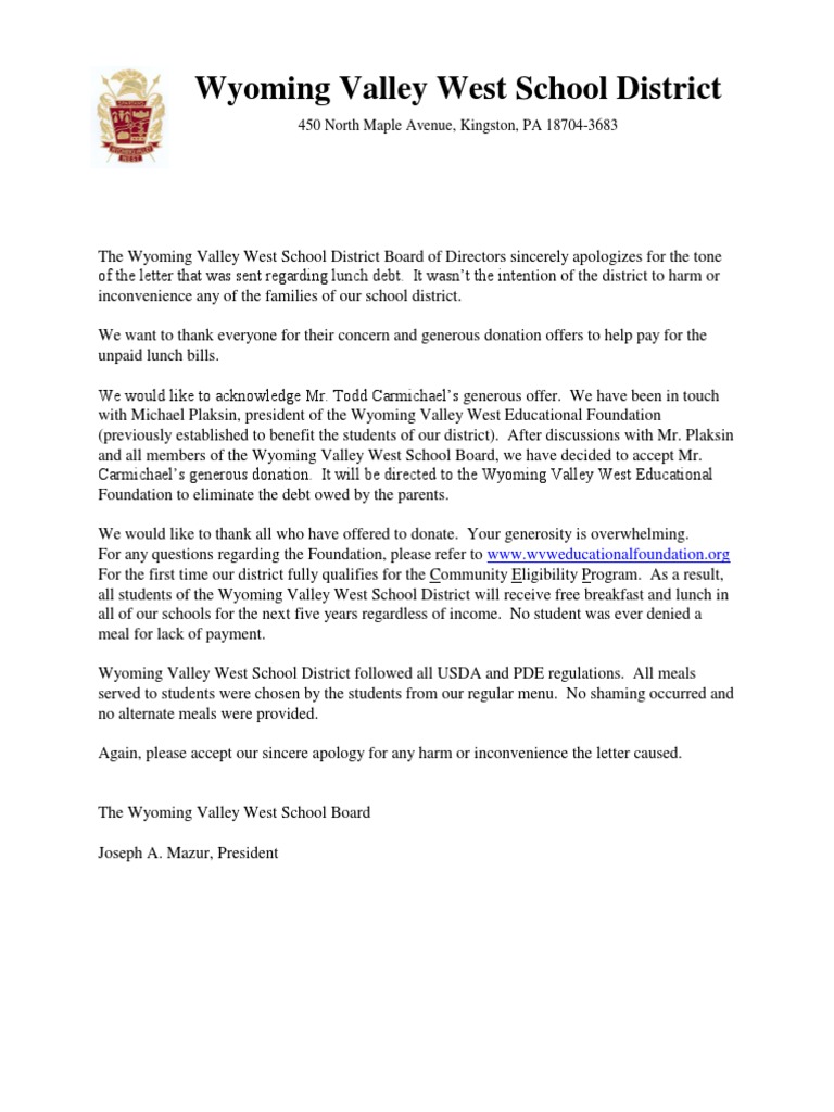 Apology Letter PDF