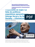 Politicos Argentinos Apoyados Por Soros