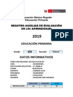 Registro Auxiliar 6to Grado 2019 XX