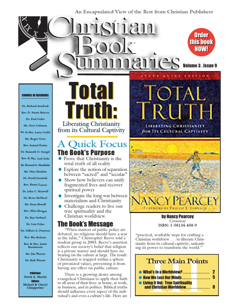 Total Truth: Unifying Faith and Life | PDF | Evangelicalism | Creationism