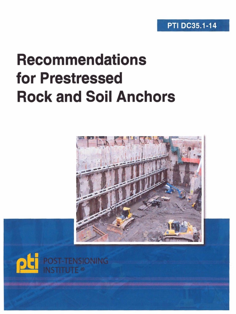 PTI Post Tensioning Institute For Prestressed Rock and