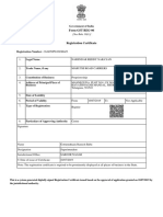 Government of India GST Registration Certificate