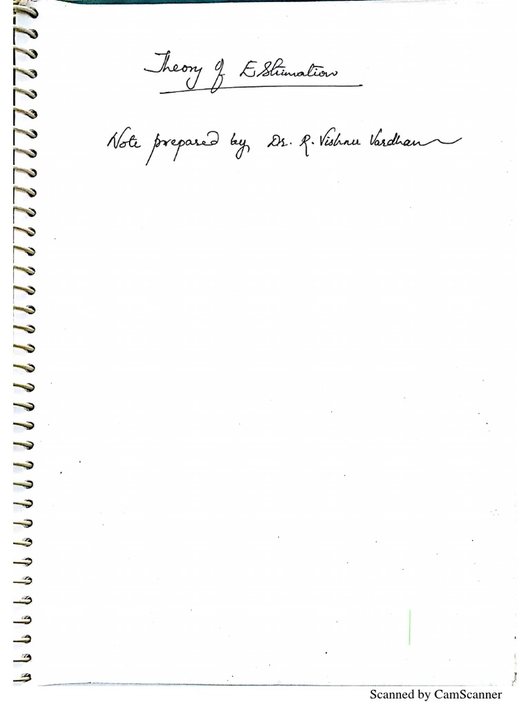 Estimation Notes | PDF