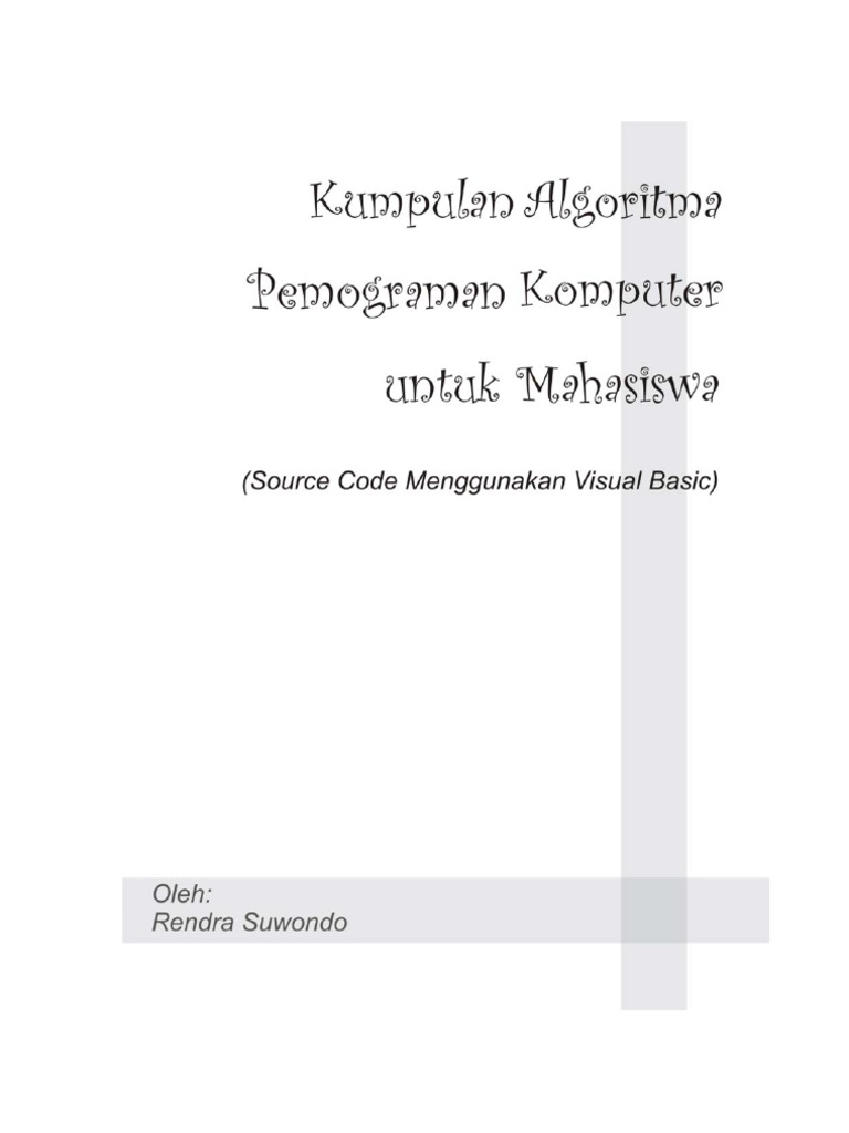 Algoritma Pemrograman Visual Basic | PDF | Komputer