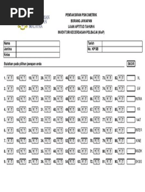 Borang Jawapan Ikep 2019 2 Pdf