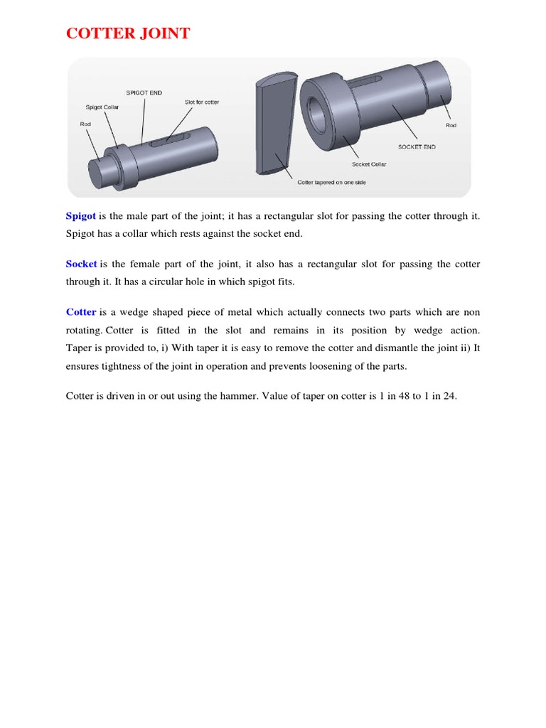 Design of Cotter Joint | PDF