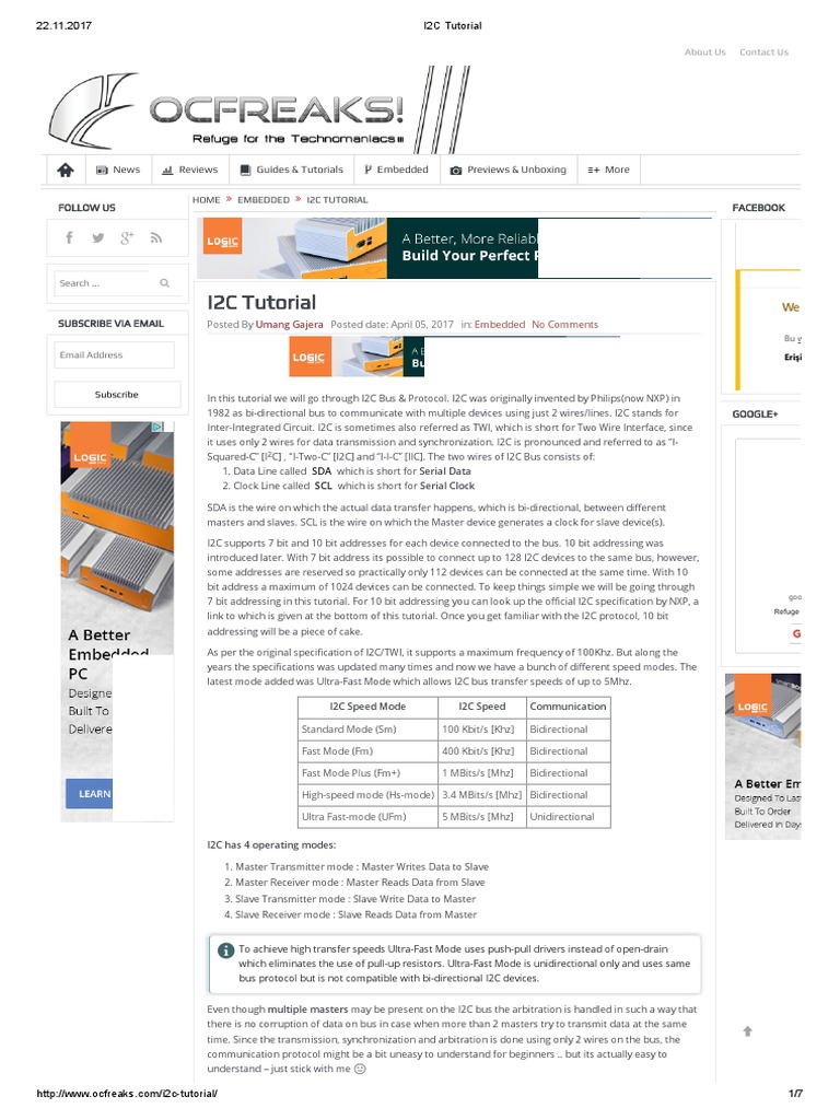 I2C Tutorial: News Reviews Guides & Tutorials Embedded Previews ...