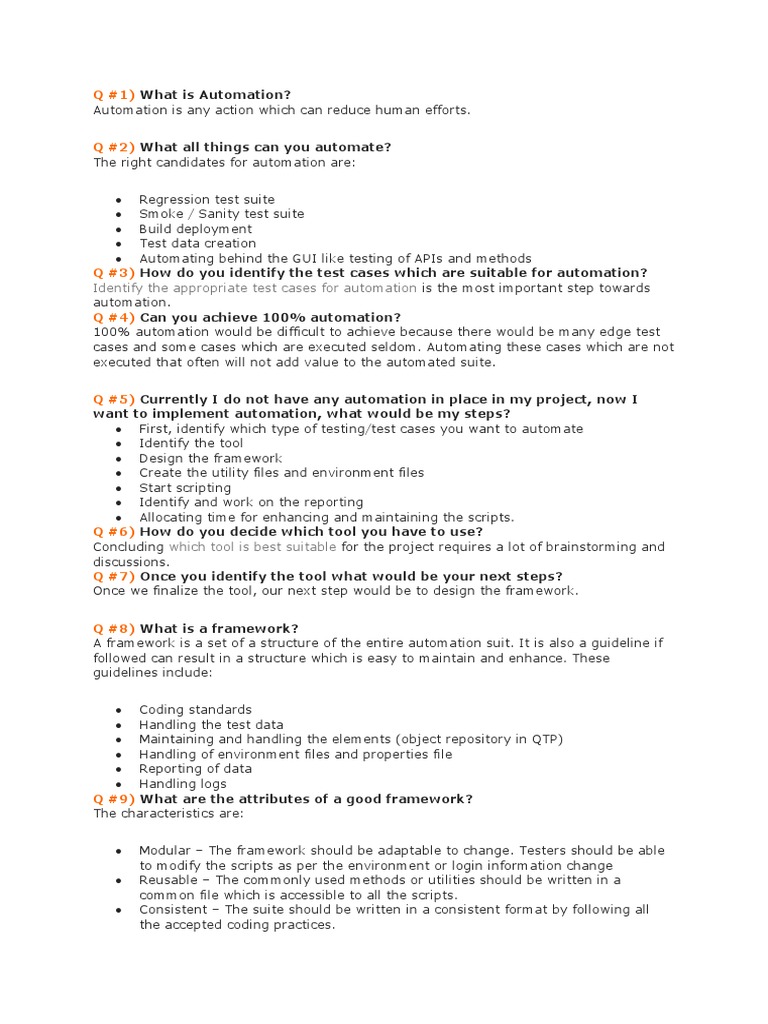 Identify The Appropriate Test Cases For Automation | PDF | Software ...