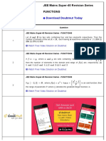 Doubtnut Today: JEE Mains Super 40 Revision Series Functions