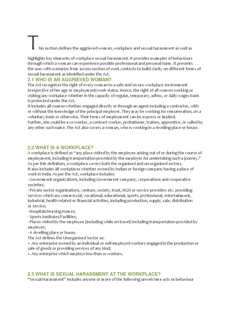 Understanding Workplace Sexual Harassment | PDF | Sexual Harassment ...