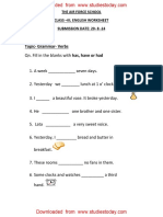 CBSE Class 3 English Practice Worksheets (87) - Grammar - Verbs PDF