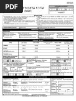 Member'S Data Form (MDF) : Membership Category