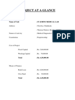 Project at A Glance: Name of Unit: ST Johns Medical Lab