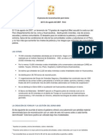 El proceso de reconstrucción post sismo | Abril de 2007