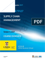 MBAXGBAT9127 Supply Chain Management Session 3 2017