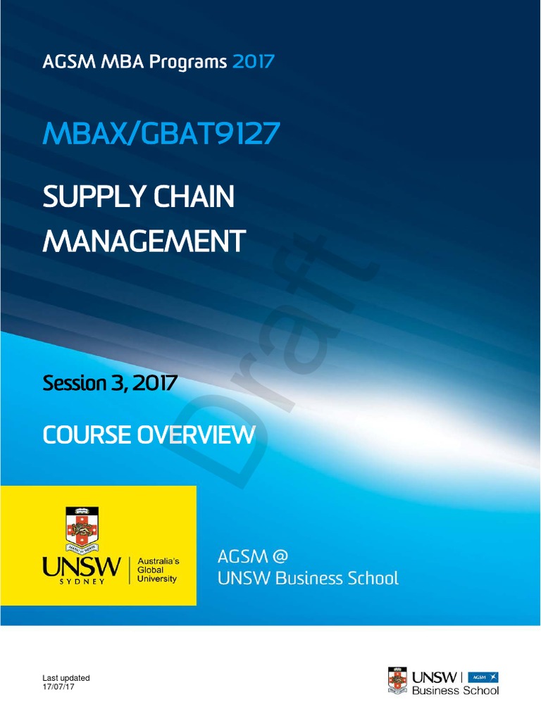 Supply Chain Management Course Overview | PDF