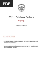 CS322: Database Systems: PL/ SQL