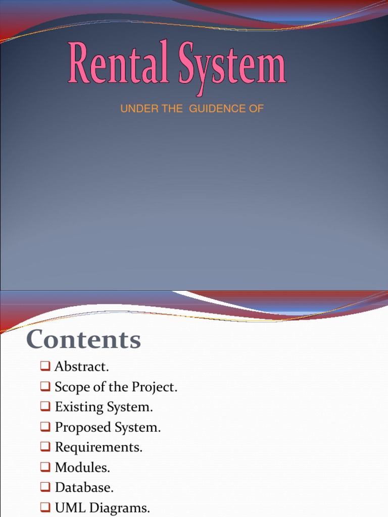 Comprehensive Rental System Overview | PDF | Databases | Websites