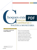 Choques externos, intervenciones cambiarías y política monetaria