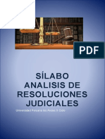 Silabo Analisis de Resoluciones Judiciales