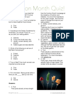 Nutrition Month Quiz!: Answers