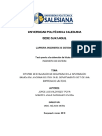 Seguridad de La Información Basada en Iso 270001