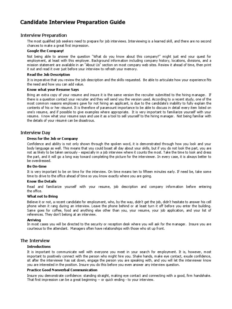Last-Minute Interview Prep Tips | PDF | Résumé | Job Interview