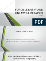 Forcible Entry and Unlawful Detainer: Rule 70