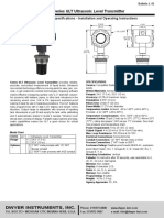 Series ULT Ultrasonic Level Transmitter: Specifications - Installation and Operating Instructions