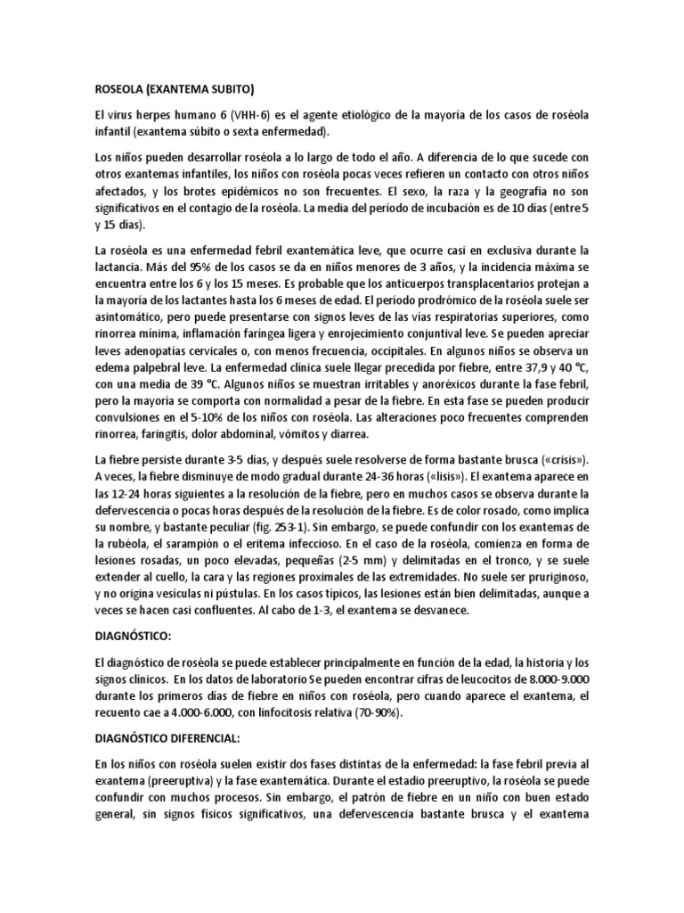 Rosela Exántema Súbito Descargar Gratis Pdf Sarampión Epidemiología