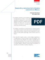 Desarrollo y Estructura de La Industria Automotriz en México